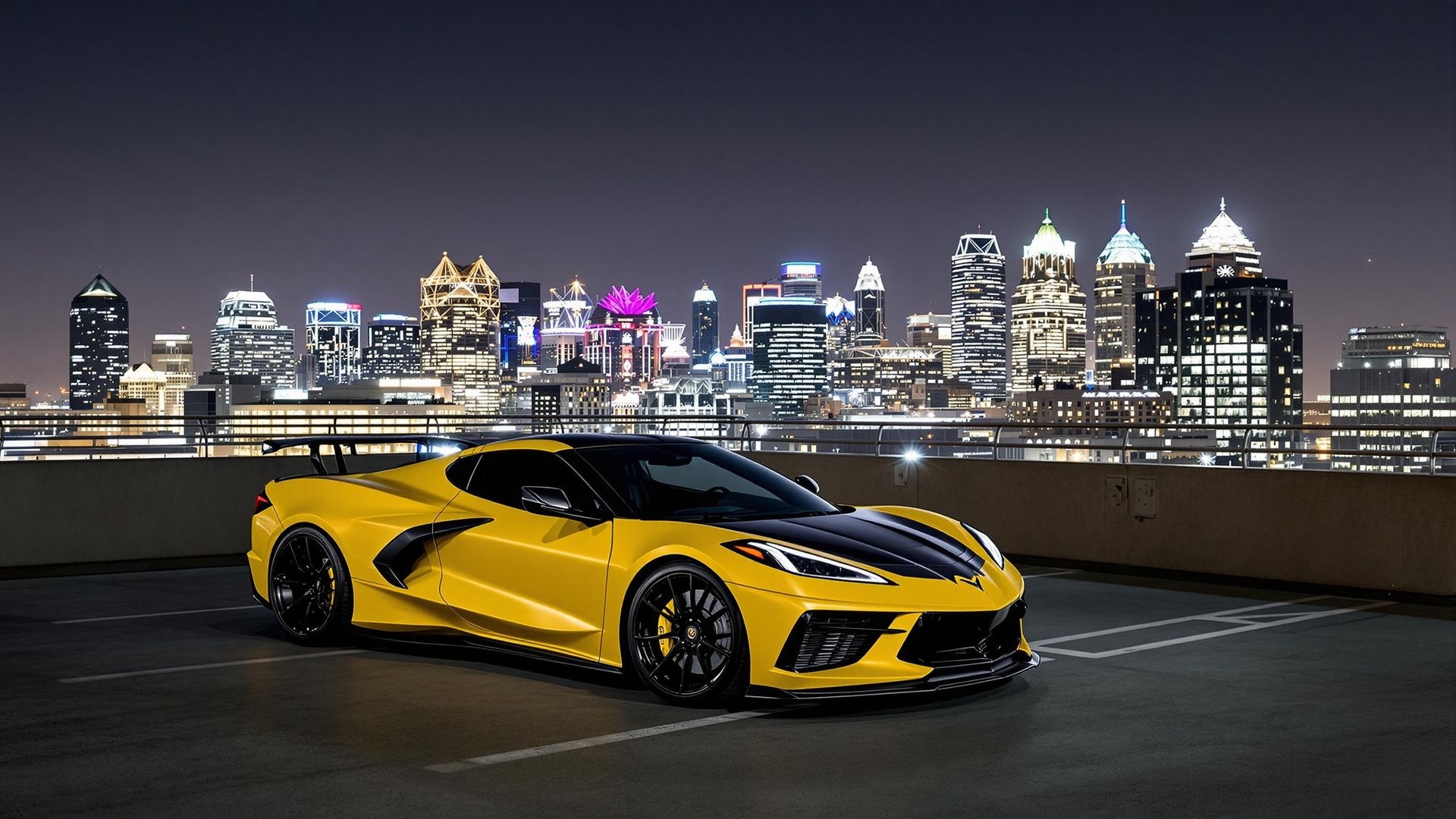 Yellow sports car
